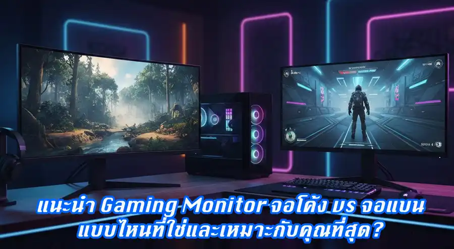 แนะนำ Gaming Monitor จอโค้ง vs จอแบน แบบไหนที่ใช่และเหมาะกับคุณที่สุด?